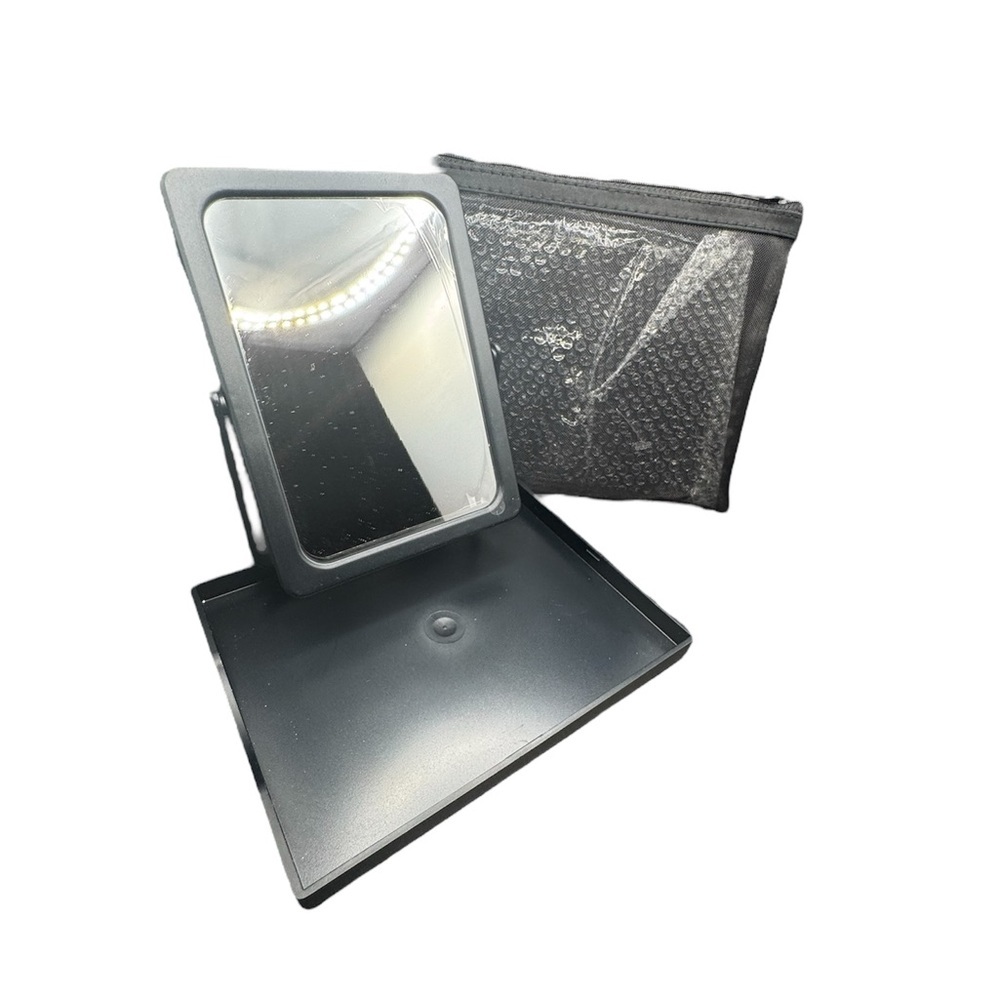 NWT Mary Kay Portable Makeup Mirror with Tray & Zip Pouch